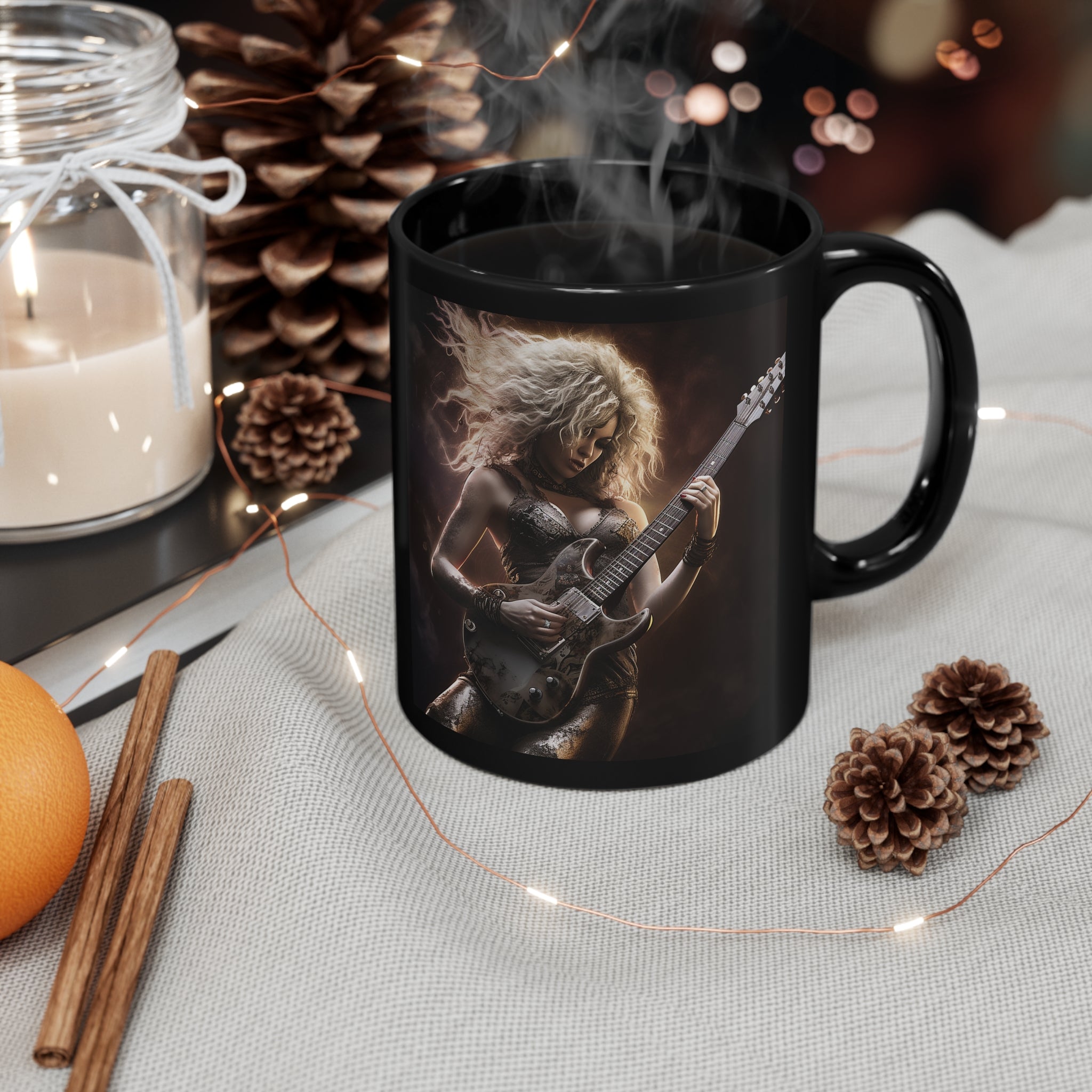 Heavy Metal Diva Aura Black Coffee Mug