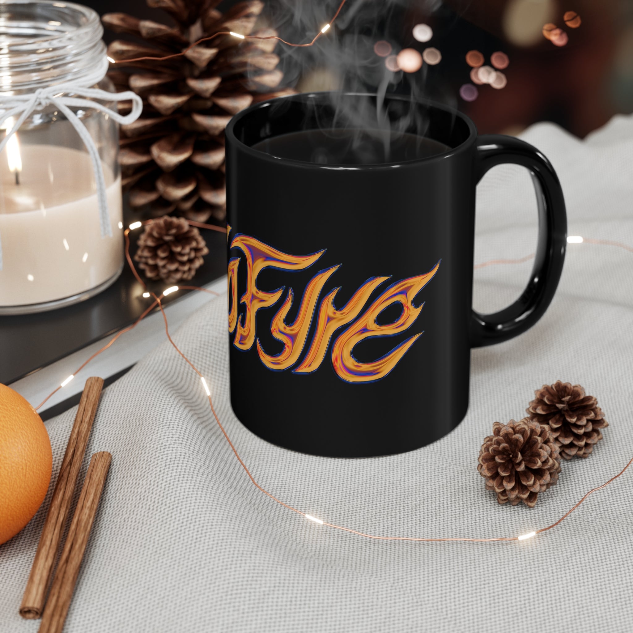 CryoFyre Black Coffee Mug