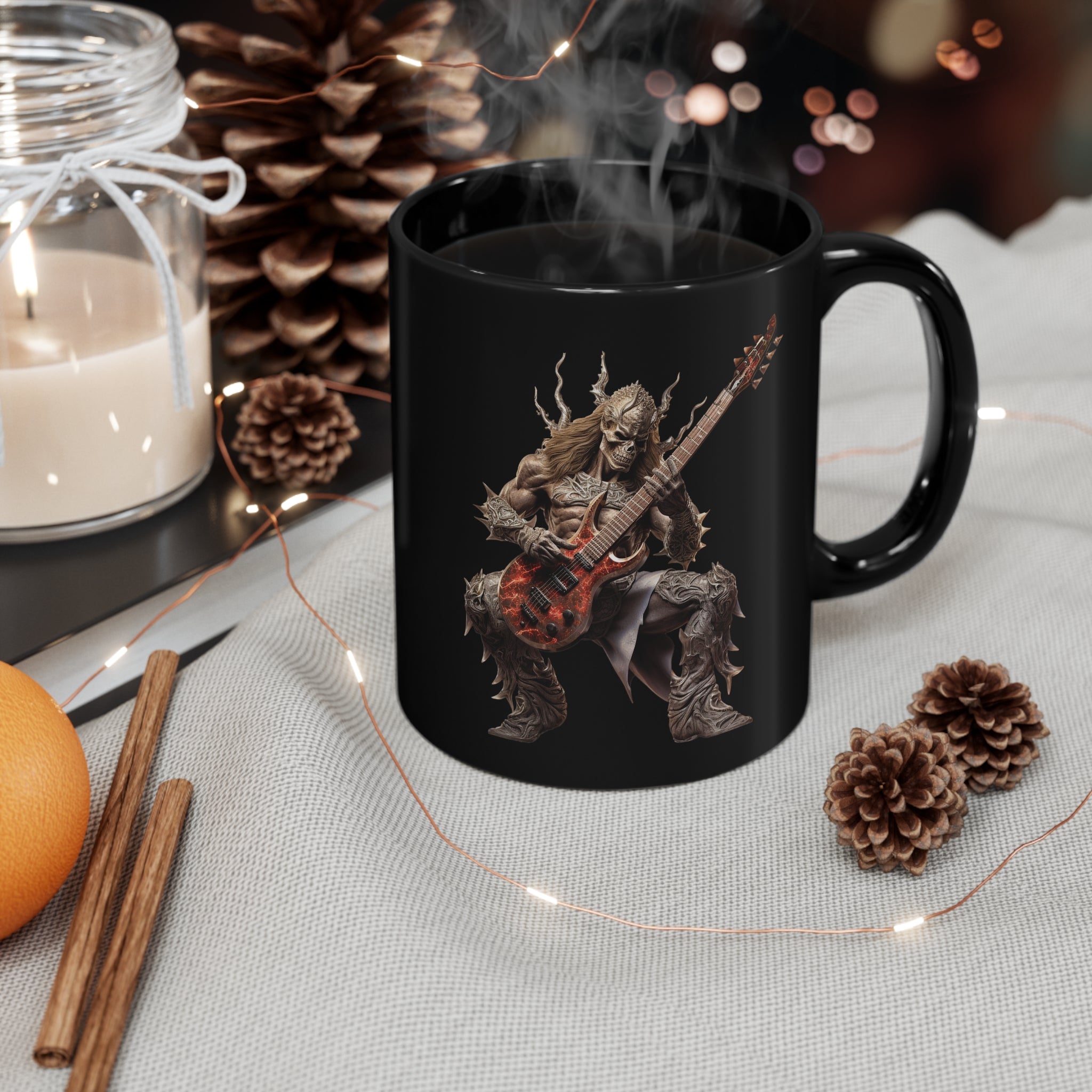 Heavy Metal Viking Spiked Black Coffee Mug