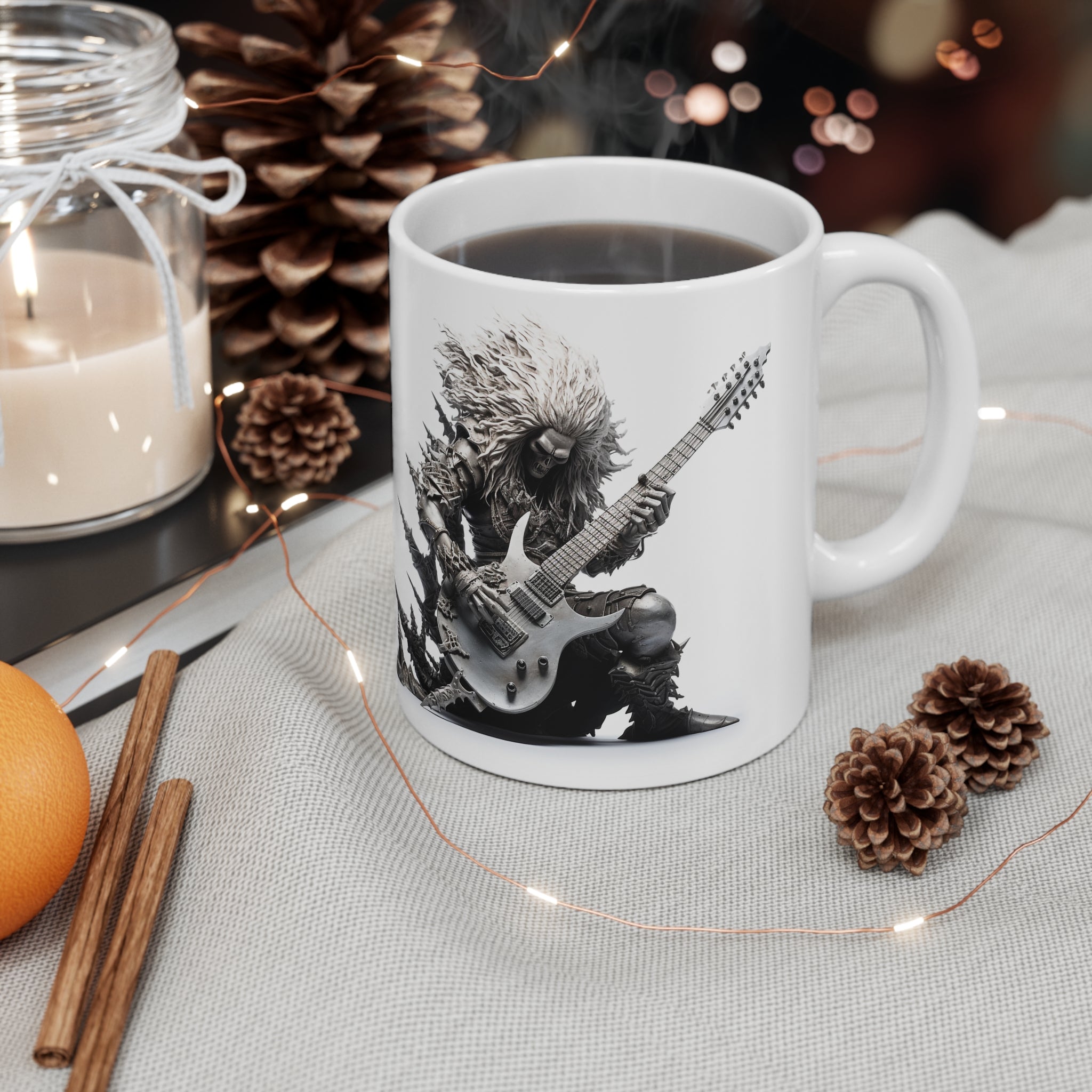 Heavy Metal Shredmaster White Coffee Mug