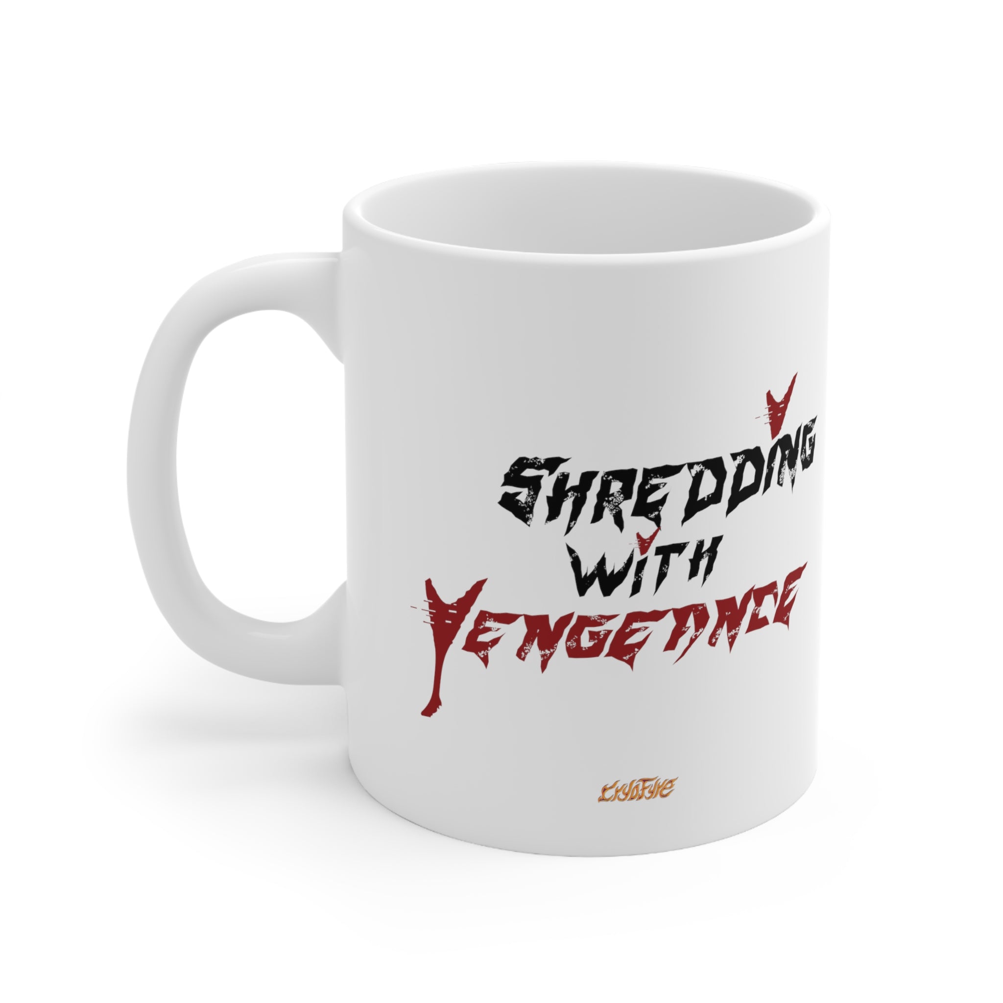 Heavy Metal Guitar Zombie Shrieker White Coffee Mug