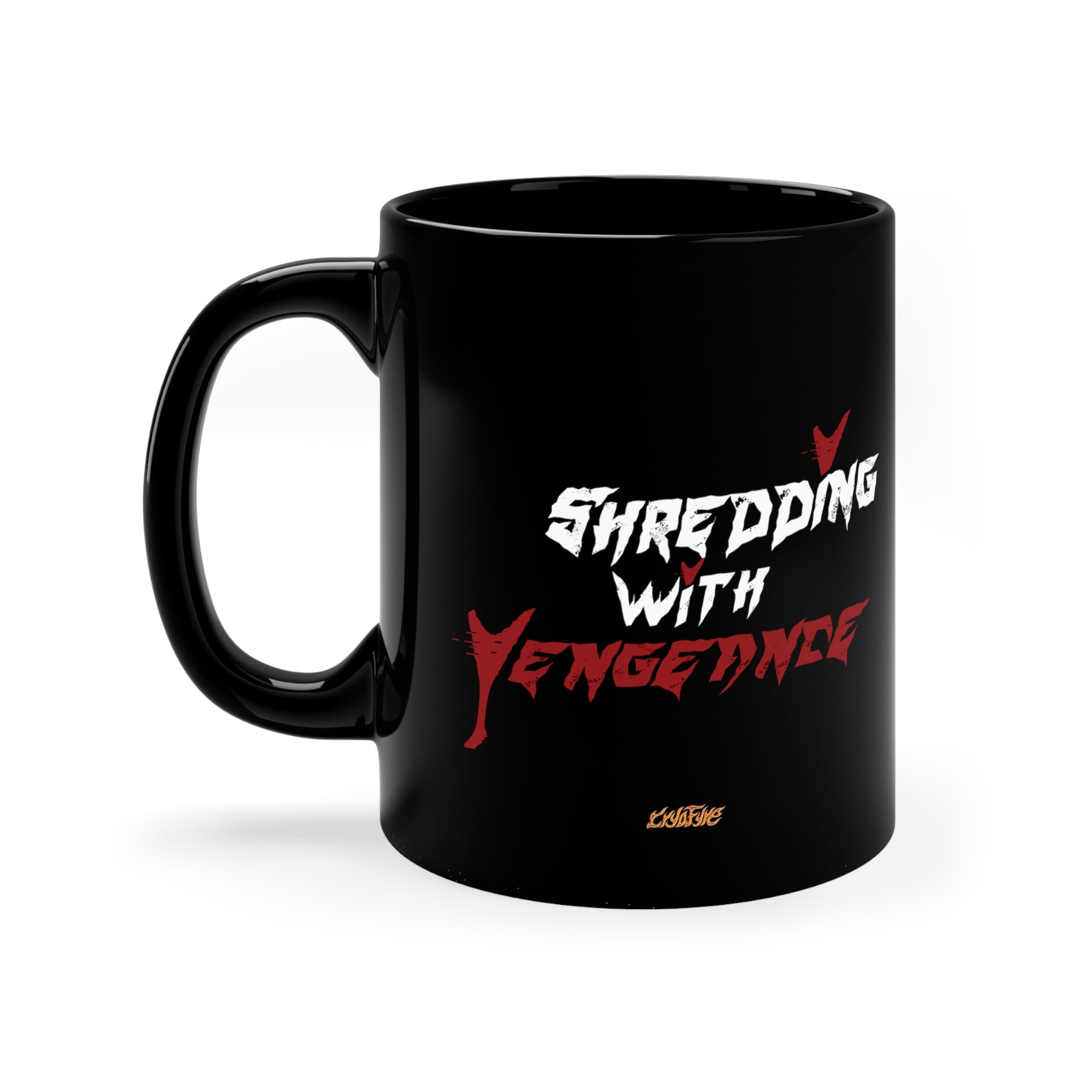 Heavy Metal Fire Demon Black Coffee Mug