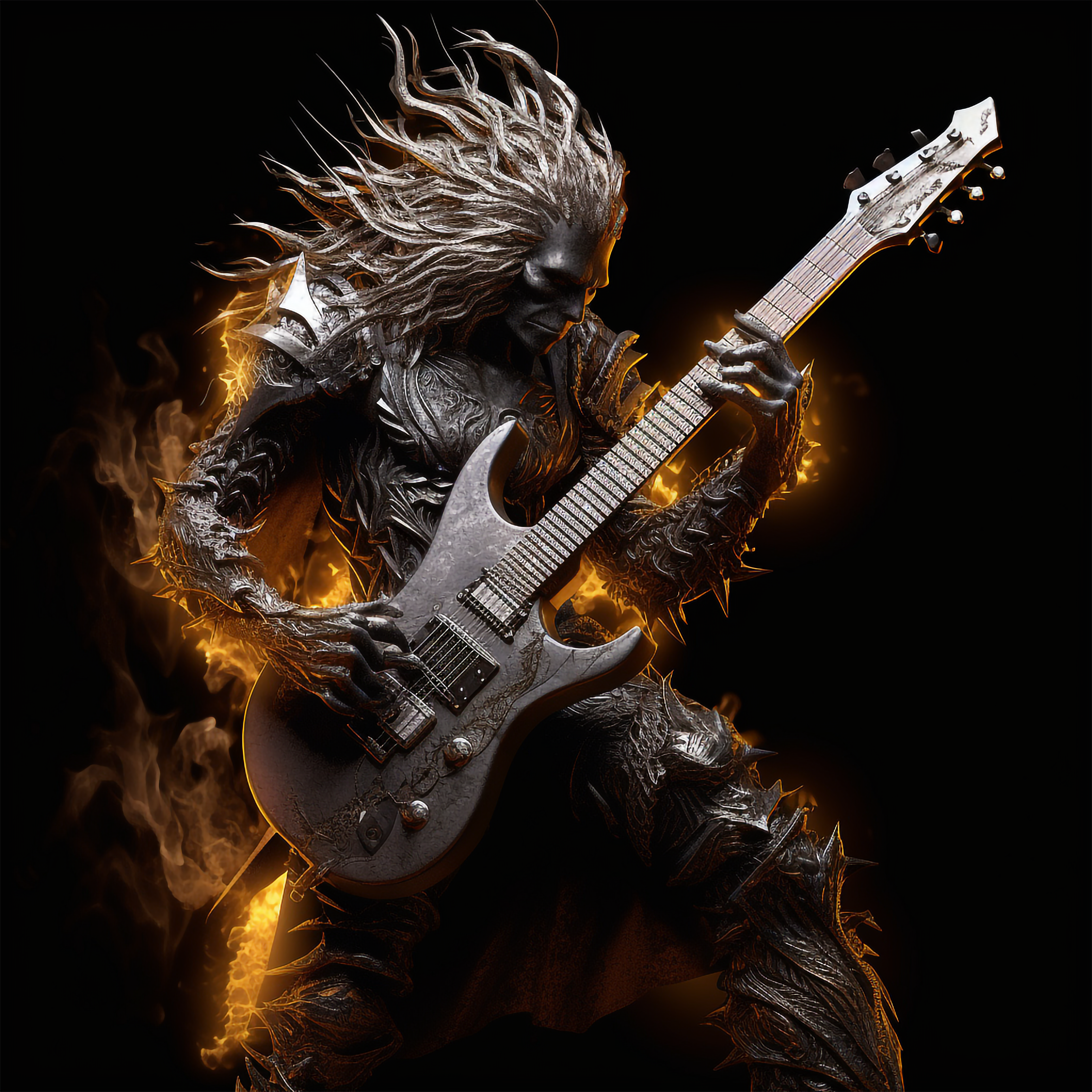 Heavy Metal Guitar God   Black